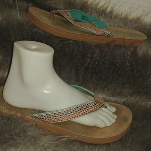 Women's blue fin size 9 summer sandals boho